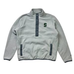 Michigan State Light Gray Fleece Pullover Champion Sweater